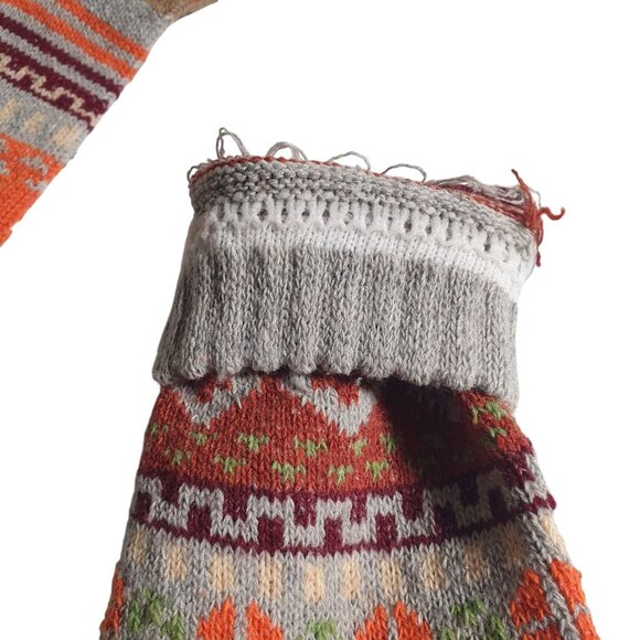 Colorful Knit Men Crew Sock Vibrant Patterns Multicolor Winter Warm Soft Durable - Picture 4 of 4